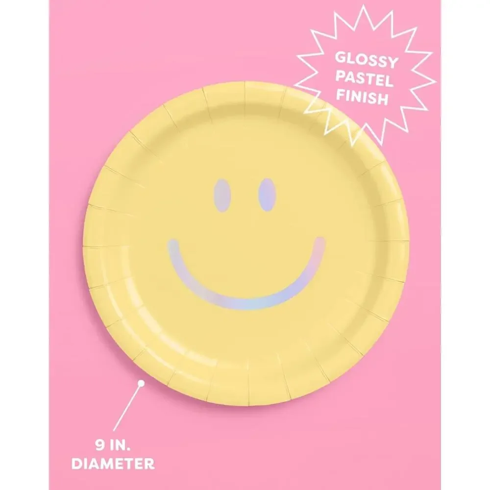 Fetti Smiley Paper Plates - 24 pk, 9